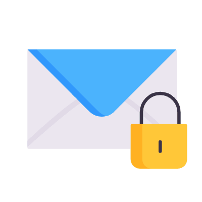 Mail Lock, Animated Icon, Flat