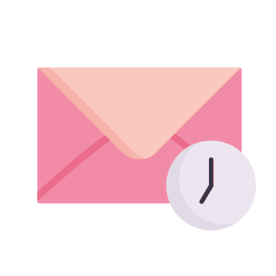 Mail Time, Animated Icon, Flat