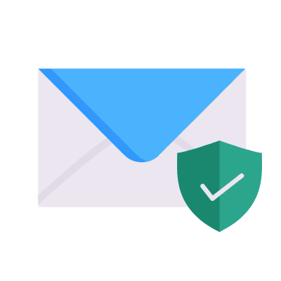 Mail Shield, Animated Icon, Flat