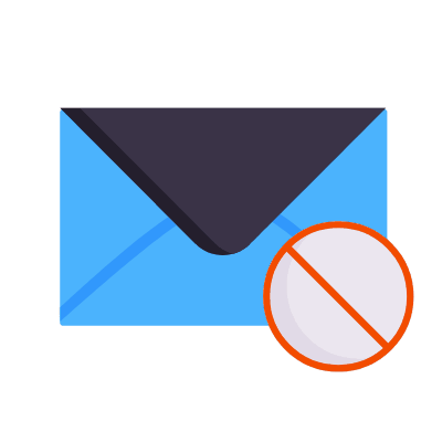 Mail Ban, Animated Icon, Flat