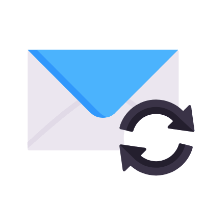 Mail Refresh, Animated Icon, Flat