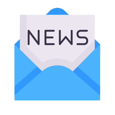 Mail Open News, Animated Icon, Flat