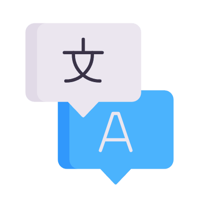 Messages Translate, Animated Icon, Flat