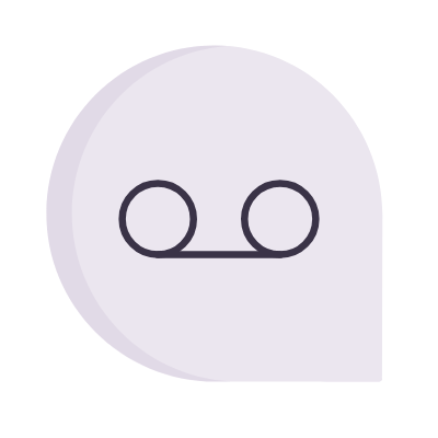 Chat Voicemail, Animated Icon, Flat