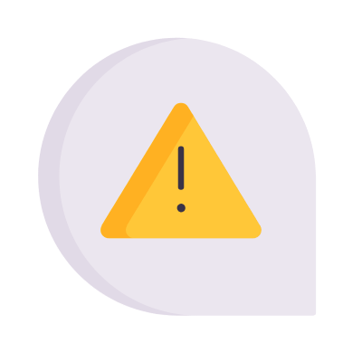 Chat Warning, Animated Icon, Flat