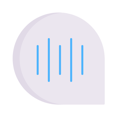 Chat Audio, Animated Icon, Flat