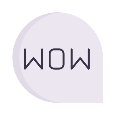 Chat Wow, Animated Icon, Flat