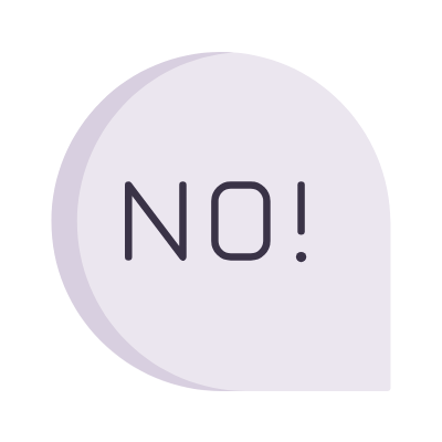 Chat No, Animated Icon, Flat
