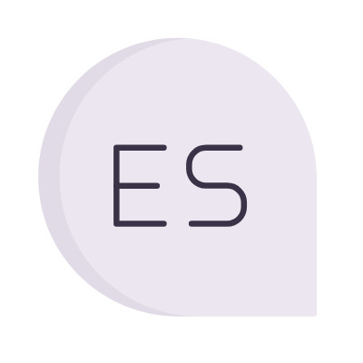 Chat Spanish, Animated Icon, Flat