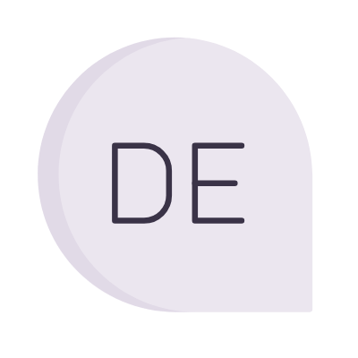 Chat German, Animated Icon, Flat