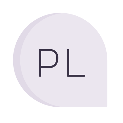 Chat Polish, Animated Icon, Flat