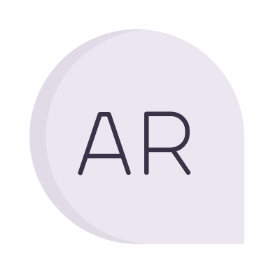 Chat Arabic, Animated Icon, Flat