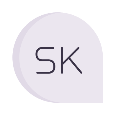 Chat Slovak, Animated Icon, Flat