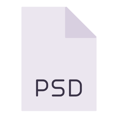 File PSD, Animated Icon, Flat