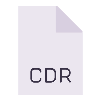 File CDR, Animated Icon, Flat