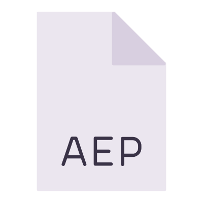 File AEP, Animated Icon, Flat