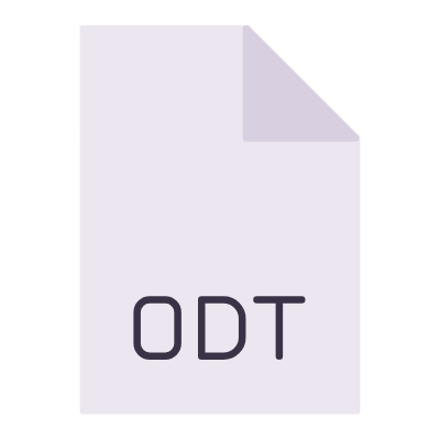 File ODT, Animated Icon, Flat