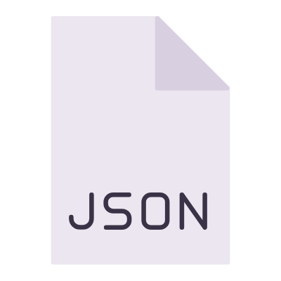 File JSON, Animated Icon, Flat