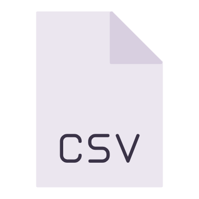 File CSV, Animated Icon, Flat