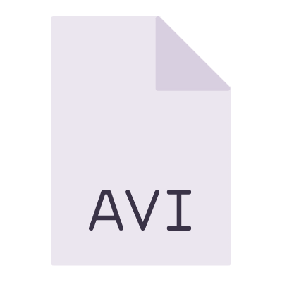 File AVI, Animated Icon, Flat