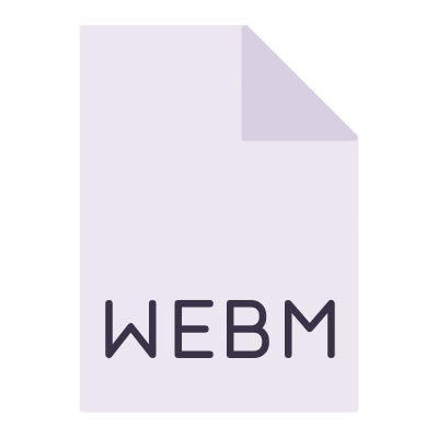 File WEBM, Animated Icon, Flat