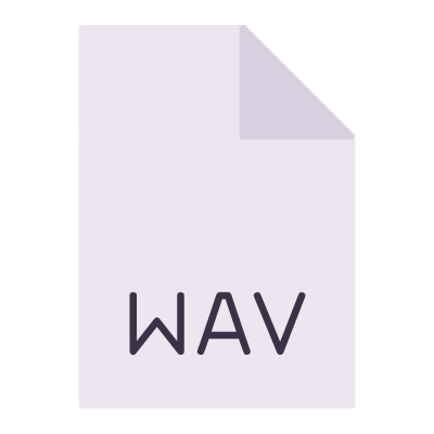 File WAV, Animated Icon, Flat