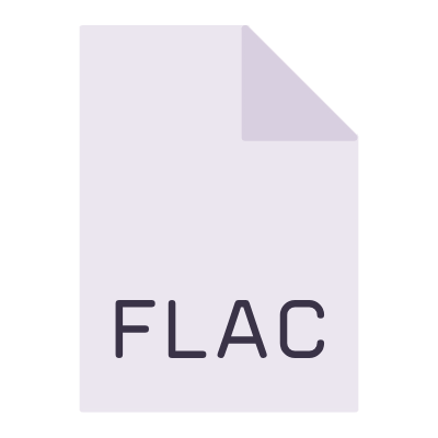 File FLAC, Animated Icon, Flat