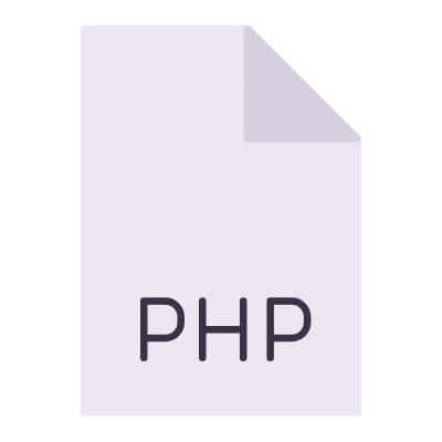 File PHP, Animated Icon, Flat
