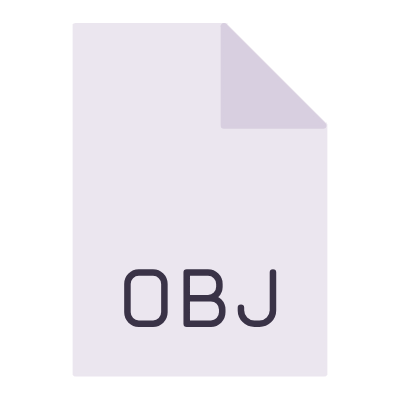 File OBJ, Animated Icon, Flat