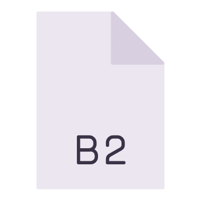 File B2, Animated Icon, Flat