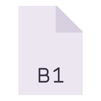 File B1, Animated Icon, Flat