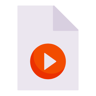 File Video, Animated Icon, Flat