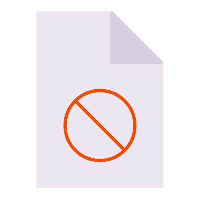 File Ban, Animated Icon, Flat