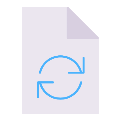 File Refresh, Animated Icon, Flat