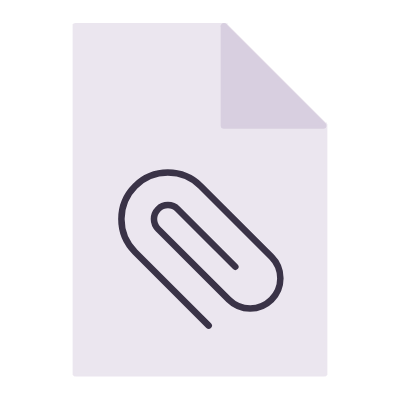 File Paperclip, Animated Icon, Flat