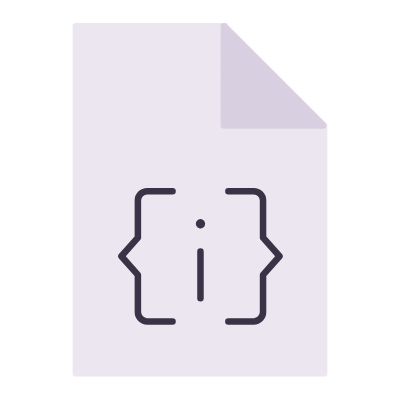 File JSON Code, Animated Icon, Flat