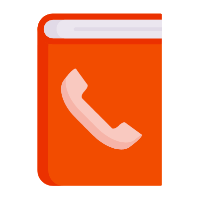 Phone Book, Animated Icon, Flat