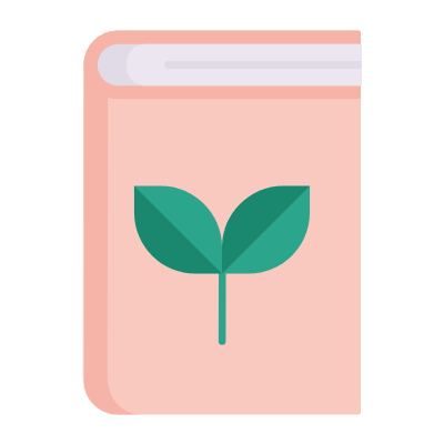 Book Plant, Animated Icon, Flat