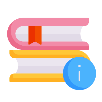 Books Info, Animated Icon, Flat
