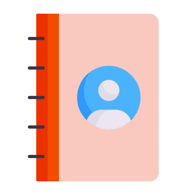 Notebook Avatar, Animated Icon, Flat