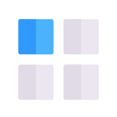Grid Squares, Animated Icon, Flat