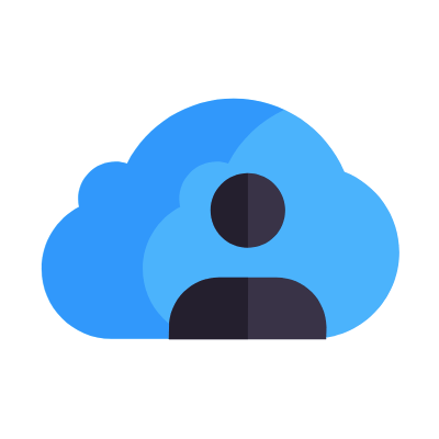 Cloud Avatar, Animated Icon, Flat