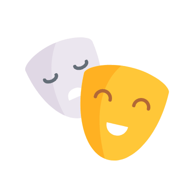 Drama, Animated Icon, Flat
