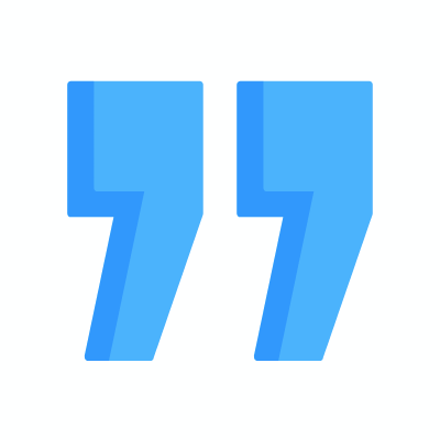 Quotation Mark, Animated Icon, Flat