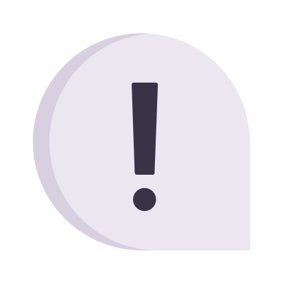 Chat Exclamation, Animated Icon, Flat