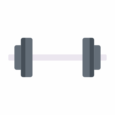 Dumbbell, Animated Icon, Flat