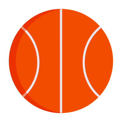 Basketball Ball, Animated Icon, Flat