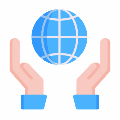 World Care, Animated Icon, Flat