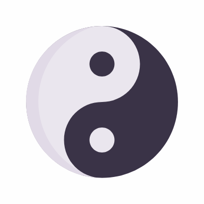 Yin Yang, Animated Icon, Flat