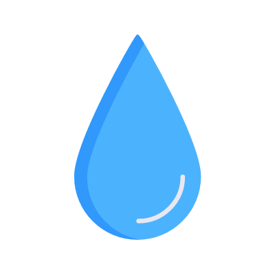 Water Drop, Animated Icon, Flat